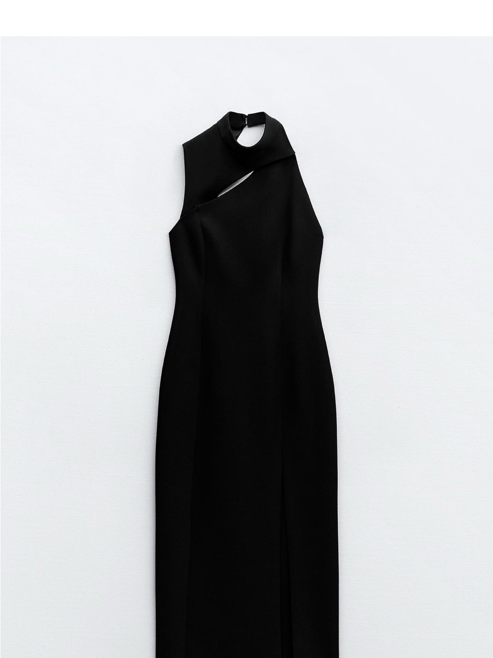 Black Cutout Crepe Dress